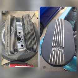 289 Edelbrock Black Classic Series Valve Covers 302 