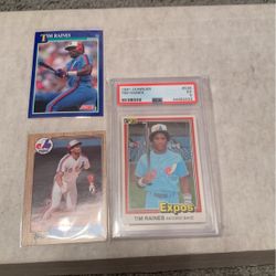Tim Raines Baseball Card Lot