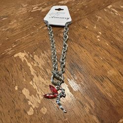 Tinkerbell Red Gem Stone Bracelet 