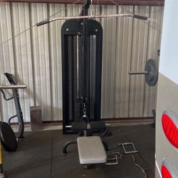 Lat And Row Machine And Attatchments 