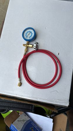 HVAC Single Manifold Three Way Valve & 60” Hose For Refrigeration R410a R12 R22 R 134a 