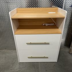 2 Drawer File Cabinet Charging Station, Office Filing Cabinet