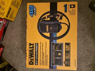 DEWALT Level-2 Compact EV Charger up to 48 Amps, 240-Volt AC 11.5 Kw, 20 ft. Cable, Hardwired, Weatherproof, SAE J1772