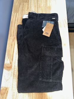 Black Vans Corduroy Cargo Pants