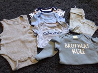 0-3 /3 months baby boy onesies GAP CK H&M BLUE SET