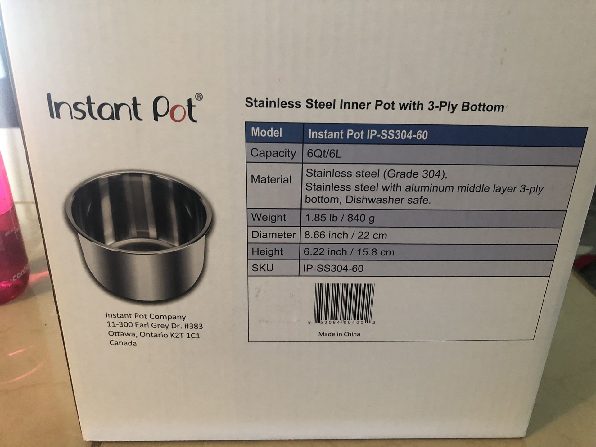 Instant Pot Brand replacement Stainless Steel Inner pot 5qt