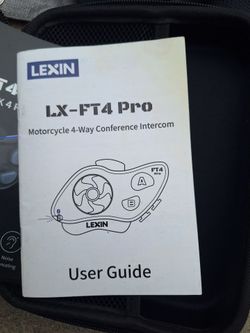 LEXIN MOTORCYCLE HELMET 4 WAY INTERCOM