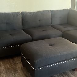 Bobkona 3 piece Sectional With Ottoman