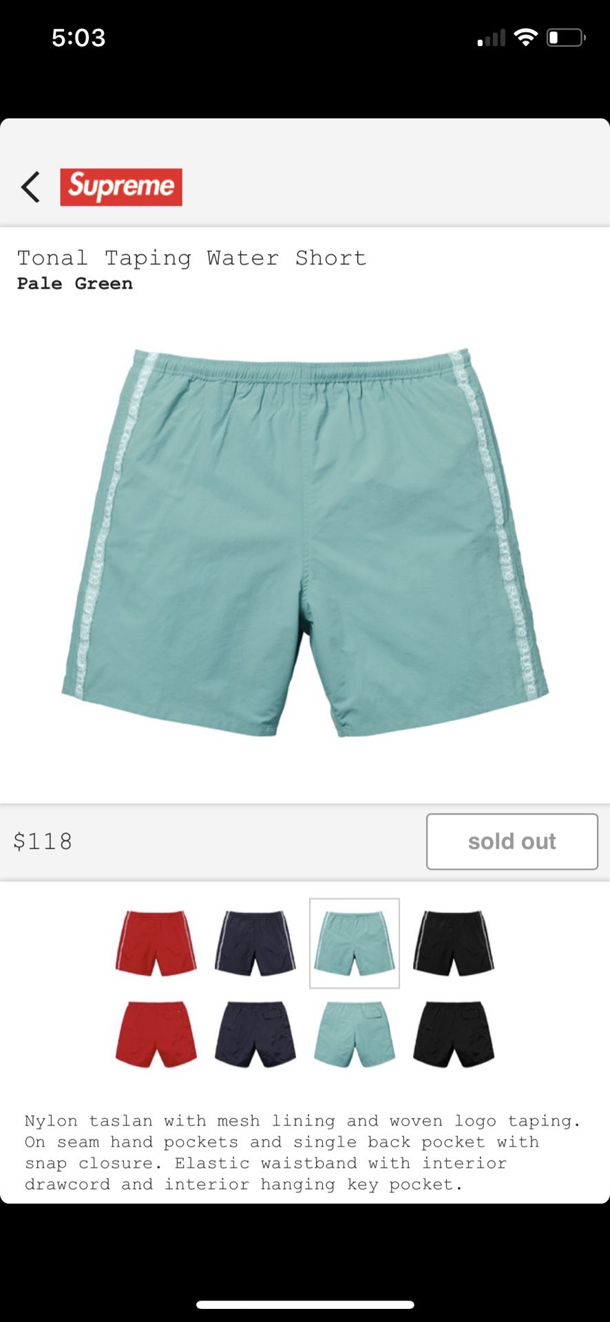 Supreme tonal tapes shorts large for Sale in Artesia, CA - OfferUp