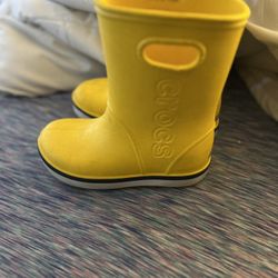 Yellow Croc’s Rain Boots Size 13c