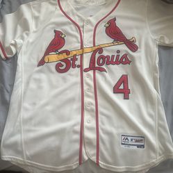 STL Cardinals Yadier Molina Jersey Cream Men’s Size 44  