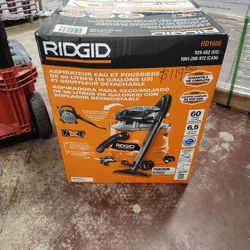 RIDGID
16 Gal. 6.5 Peak HP NXT Shop Vacuum Wet Dry Vac with Detachable Blower, Filter, Locking Hose and Accessories HD1600