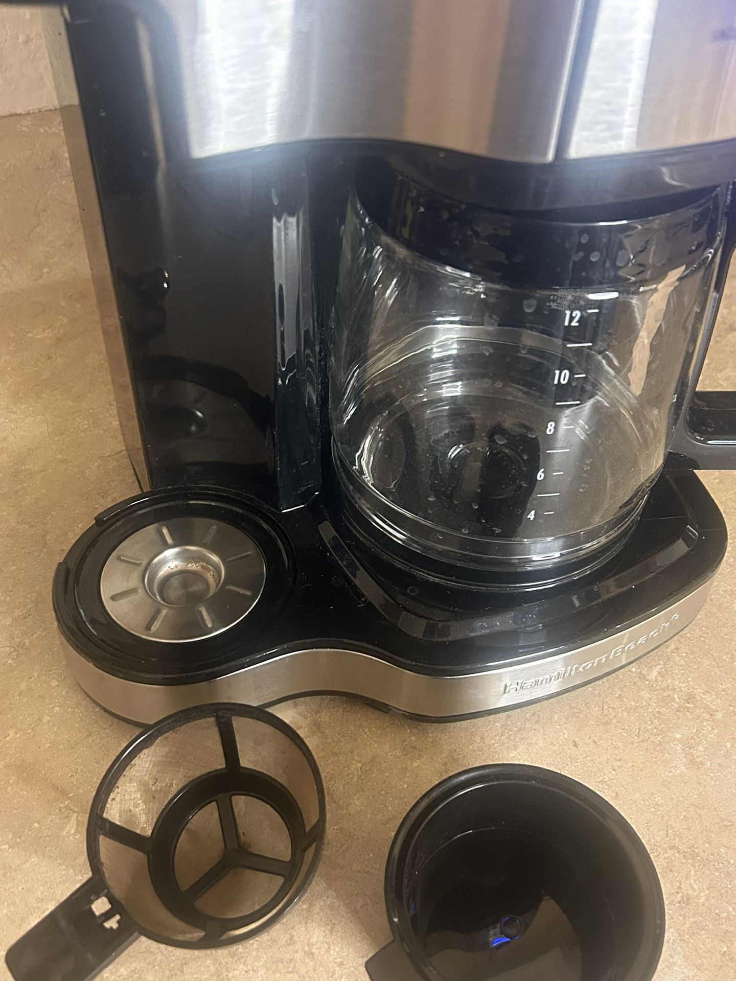 for Two way Programmable Coffee Maker Single Serve or 12 Cup Black