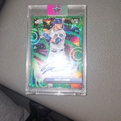 2025 Topps Cosmic Chrome - Green Space Dust Refractor (Serial# 69/75) Matt Shaw Rookie Auto