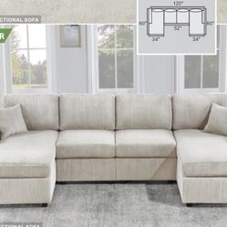 Sectional Couch Double Chaise
