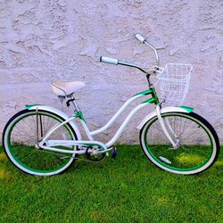 Classic Phat Sea Crest 26" Beach Cruiser Bike Bicicleta Basket 