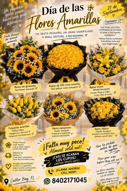 Hermosos ramos/ bouquets de rosas amarillas para el 21 de septiembre y cualquier tipo de ocasión