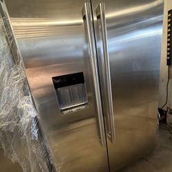 48" JENN AIR BUILT IN STAINLESS STEEL REFRIGERATOR 