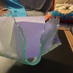 Hand Blow Glass napkin Holder Great Centerpiece