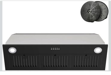 FIREGAS Black Range Hood Insert 36 inch, Built-in Kitchen Hood with 600 CFM…