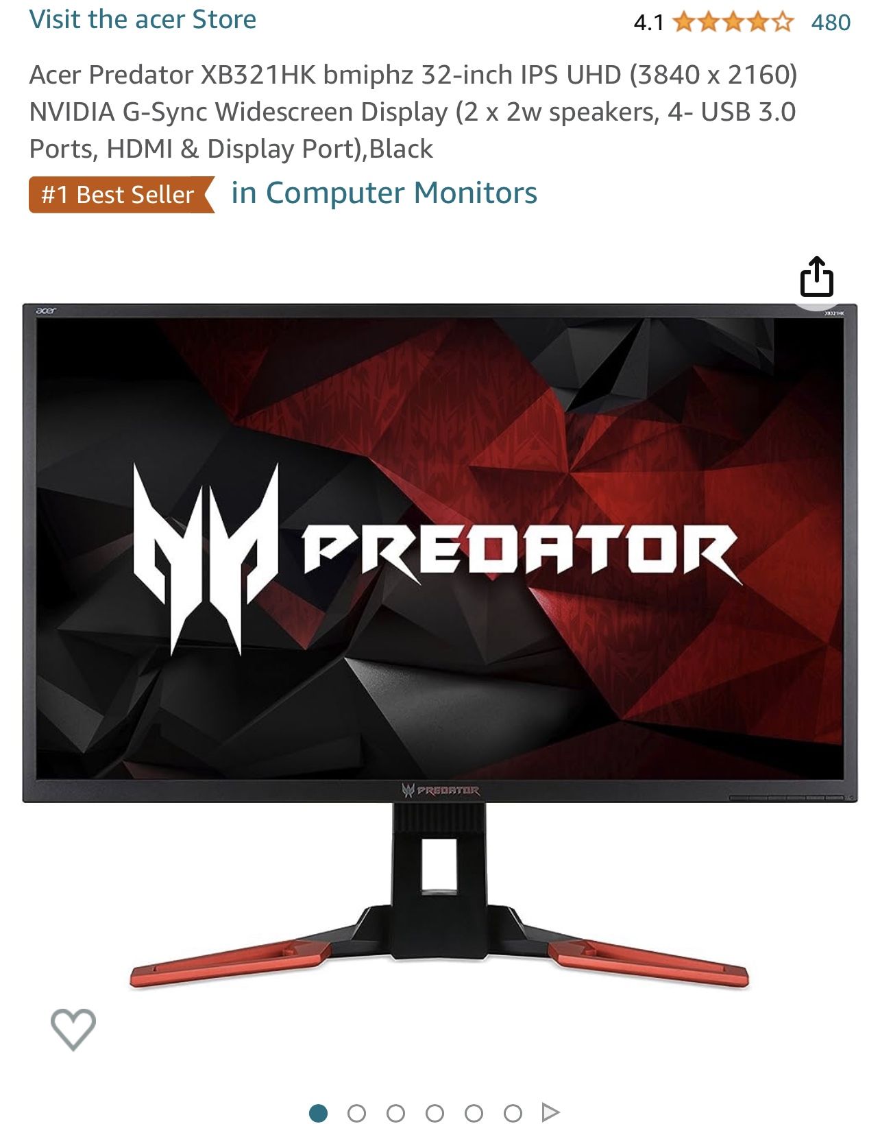 Gaming Monitor Xb321hk Specs Monitor Acer Xb323u Acer G Sync Acer
