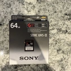 Sony 64GB SDXC UHS-II Memory Card
