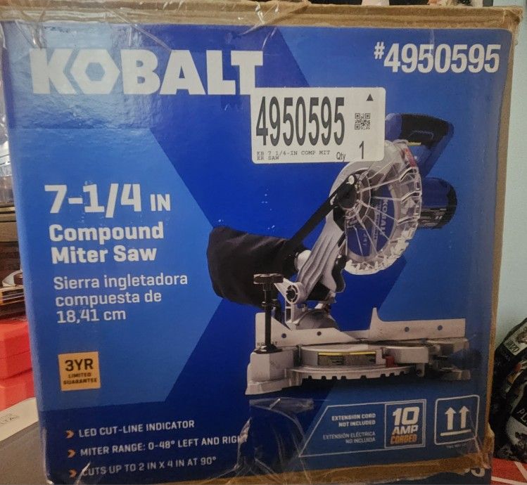 Kobalt 7-1/4" Compound Miter Saw #(contact info removed) - NEW IN BOX!