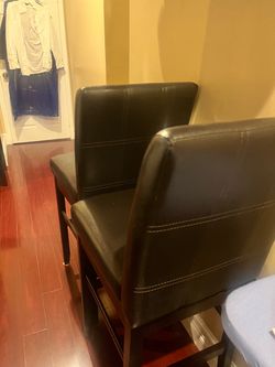 Leather barstool Chairs Set of 2