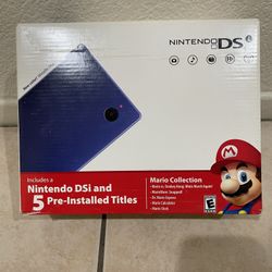 Nintendo Dsi Blue Metallic Mario Edition 