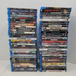 Lot of 66 Blu-Ray Action Movies: Scarface, Rambo, GoodFellas, Top Gun, Shooter, Rocky