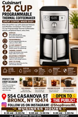Cuisinart 12 CUP PROGRAMMABLE THERMAL COFFEEMAKER