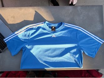 Adidas Blue Performance Tee – Lightweight Athletic Shirt – Size [L]
