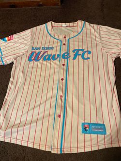 San Diego Wave FC Women’s Pro Soccer Baseball Style Jersey size large adult