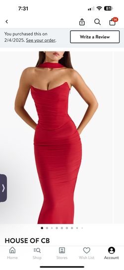 Strapless Red Dress - House Of CB