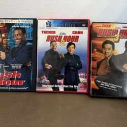 Rush Hour 1,2 & 3 DVDs