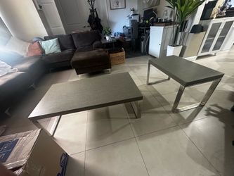 Sleek Coffee table and end table.