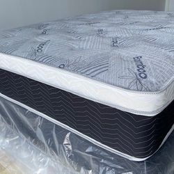 Queen Euro Bamboo Pillow Top Mattress!