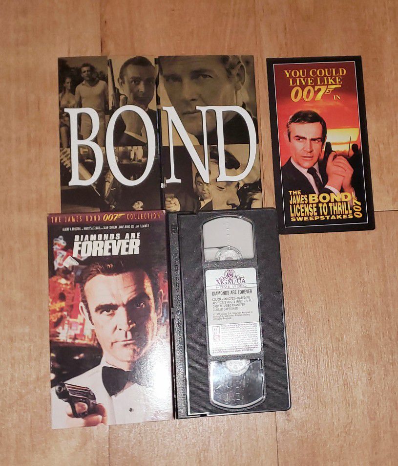 The James Bond 007 Diamonds Are Forevet VHS