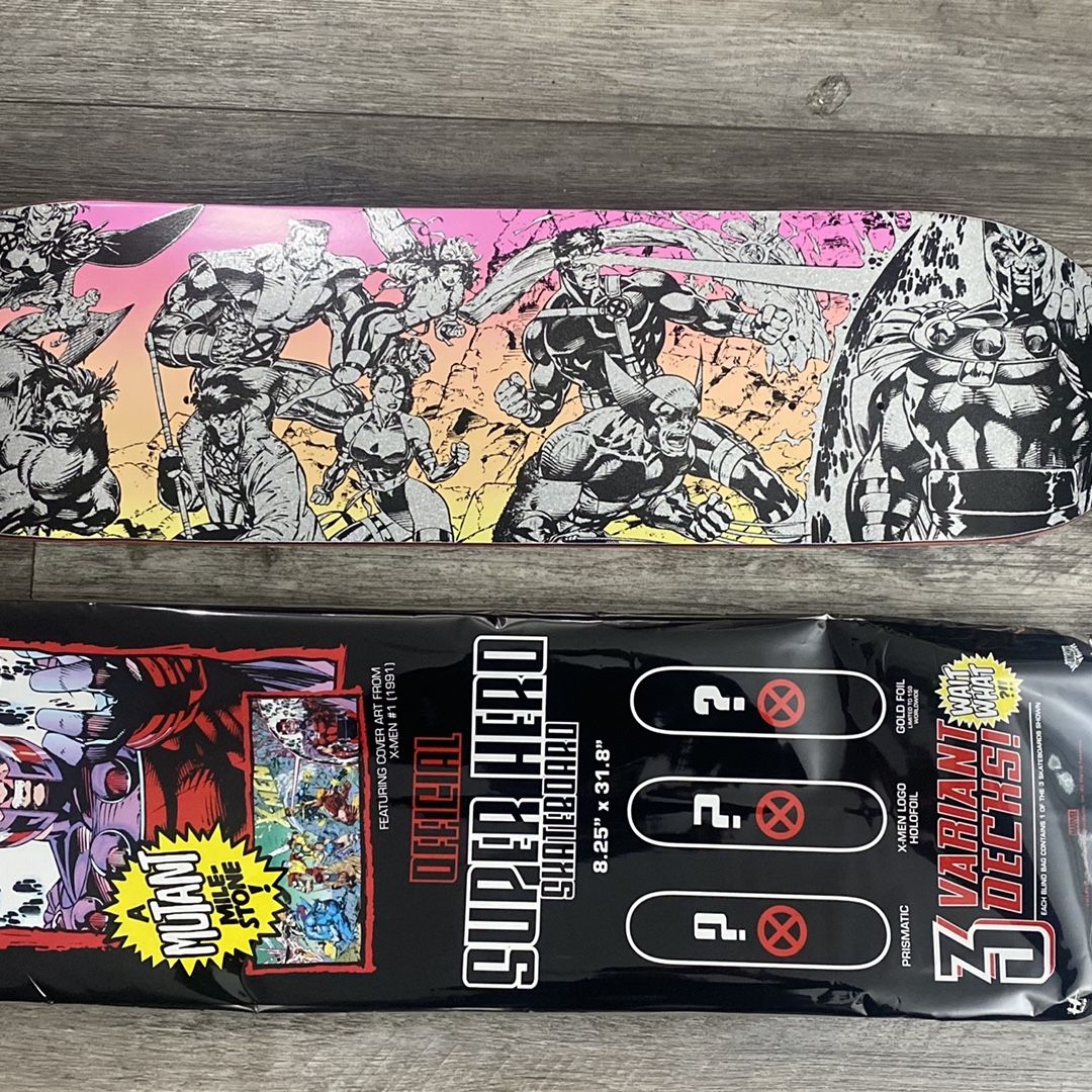 Huf x Marvel X-Men Jim Lee Comic Cover Prismatic Skateboard Deck