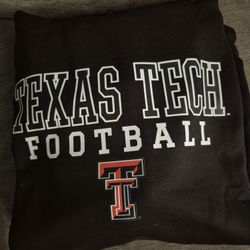 NWT Black Texas Tech Football Hoodie Sweatshirt- 2XL