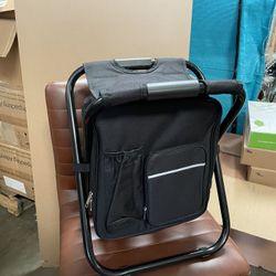 Insulated Backpack Cooler with Folding Stool Chair