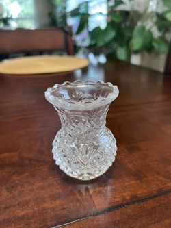 Vintage Princess House Cut Crystal Bud Vase Toothpick Holder Pineapple