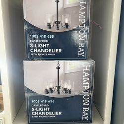 Two Hampton home Chandeliers 
