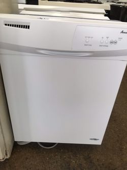 Beautiful Bright White Amana 24” Dishwasher! Get ready for Holiday Cooking! Cleaned and Sanitized! Fully Guaranteed! Delivery Available!