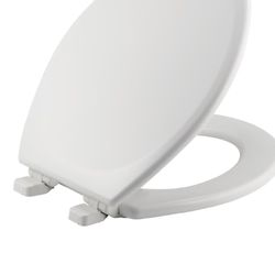 Mansfield Wood White Round Soft Close Toilet Seat