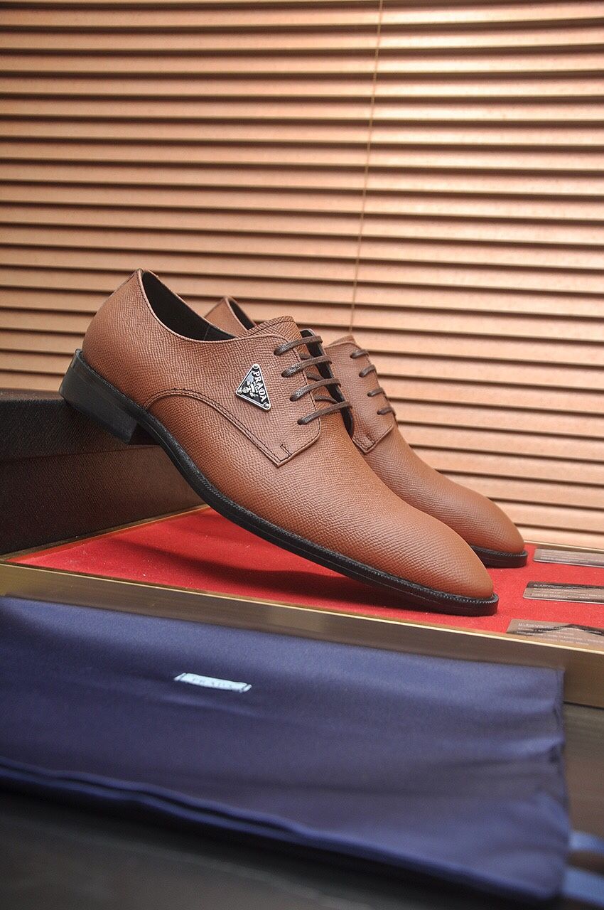 Prada Men’s Leather Shoes With Box 2025 New 