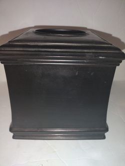 Kohls Dark Cherry Wood Heavy Tissue Kleenex Box Cover