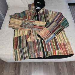Multi Colored Hooded Jacket 