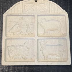 Pampered Chef Cookie Mold - Farmyard Friends 1994