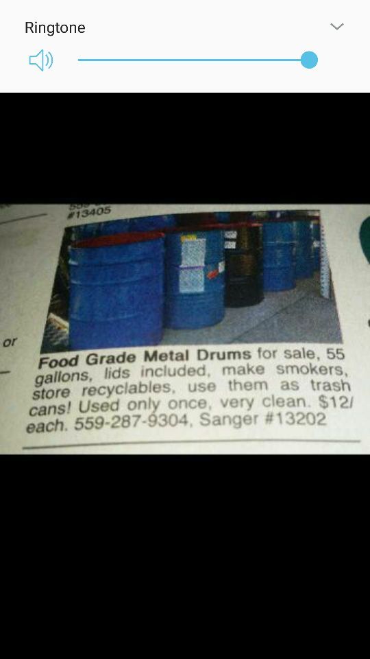 55 Gallons Metal Drums Food Grade For In Sanger Ca Offerup 12
